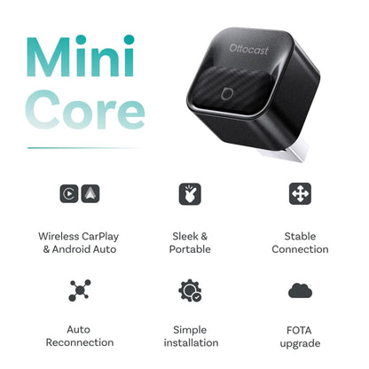 Trådløs Carplay / Android Auto-adapter Ottocast Mini Pico Style B for Apple iPhone / Android-serien CA525-T3