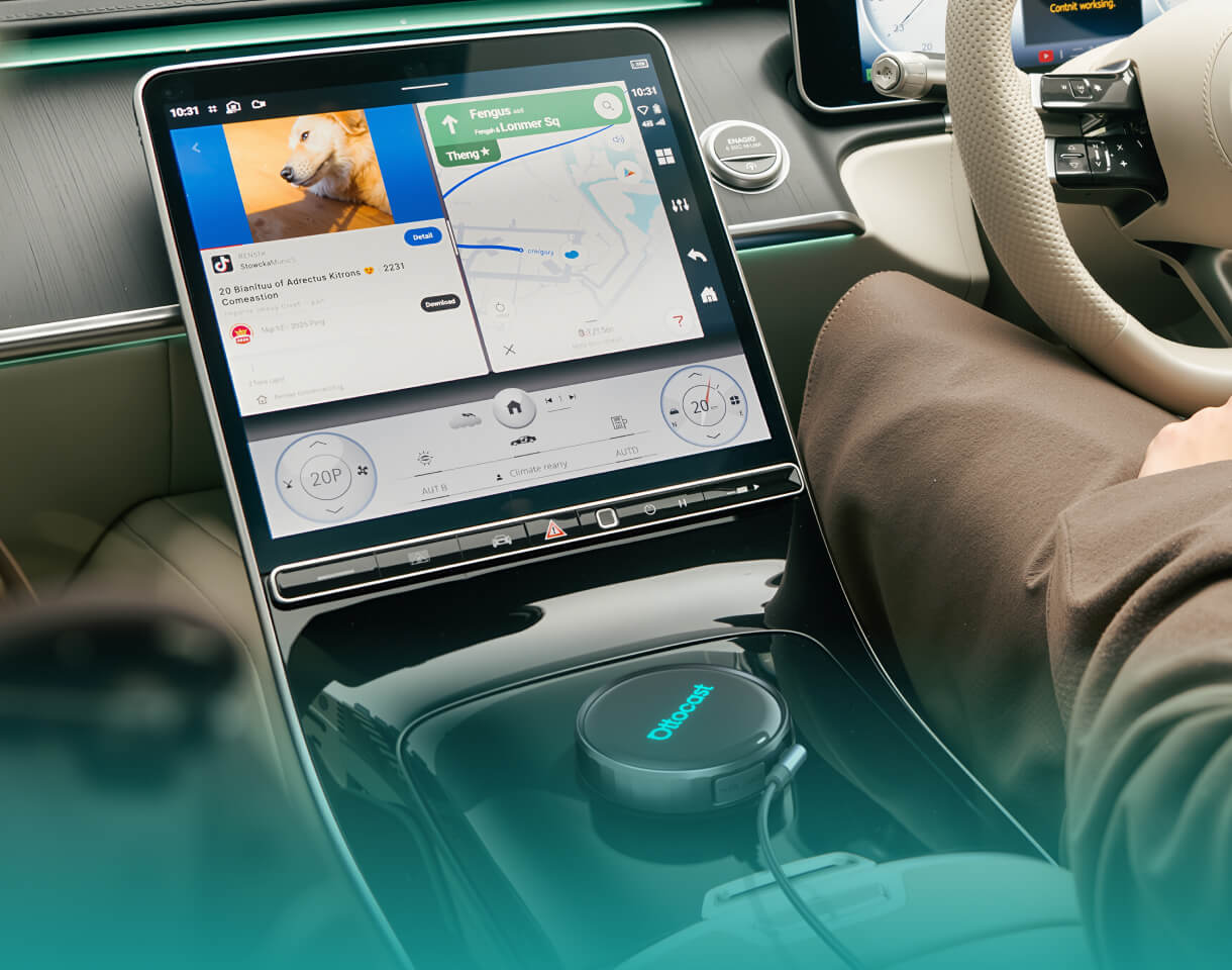 Carplay / Android Auto trådløs adapter Ottocast OttoAibox P3 Pro for Apple iPhone / Android-serien, Reseglet PCS61-T