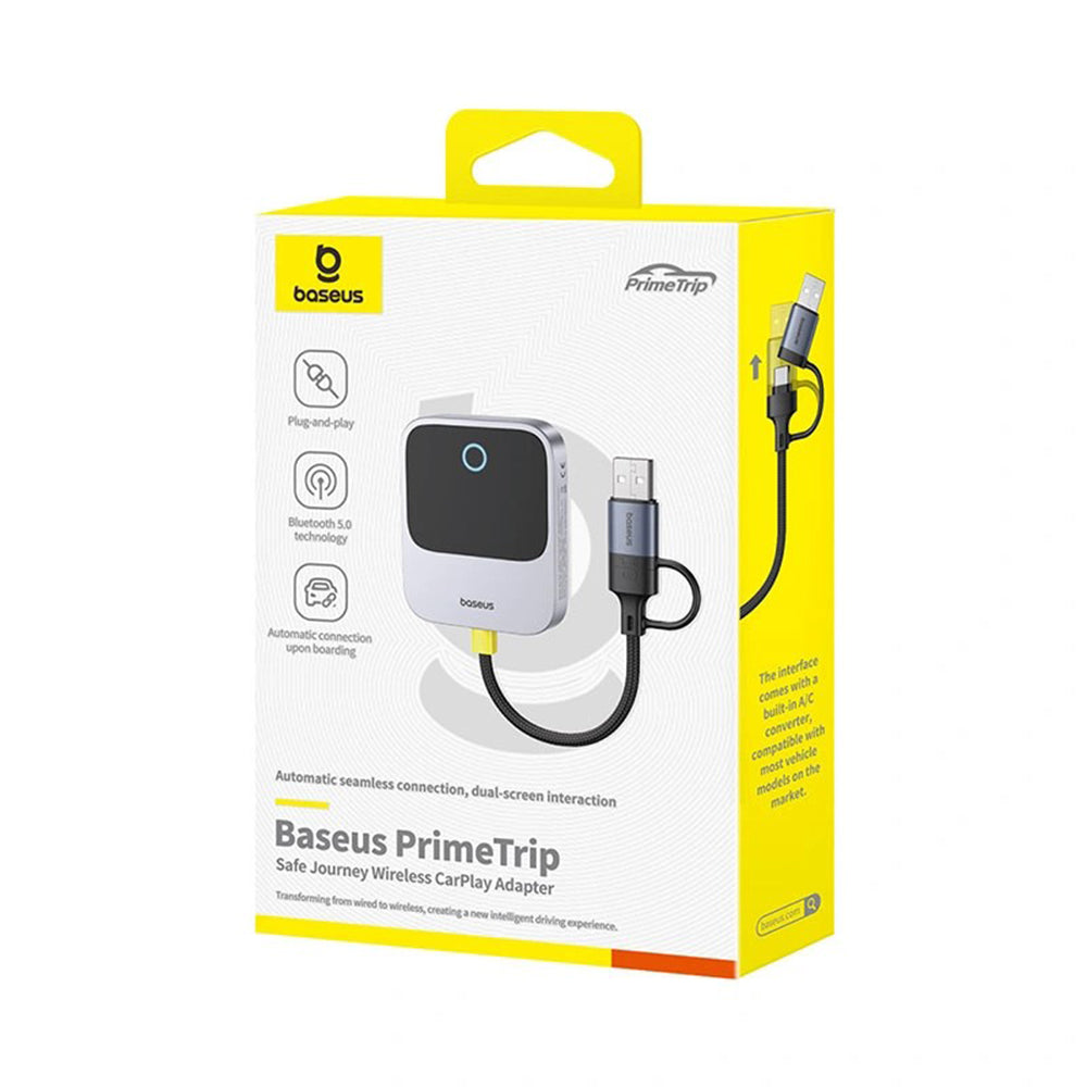 Baseus PrimeTrip trådløs Carplay-adapter for Apple iPhone-serien, Ompakket C10745100813-00