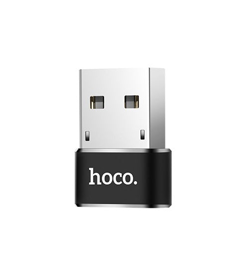 USB-C - USB-A data- og ladeadapter HOCO UA6, svart