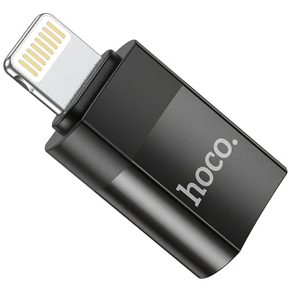 USB-C - Lightning data- og ladeadapter HOCO UA17, svart 