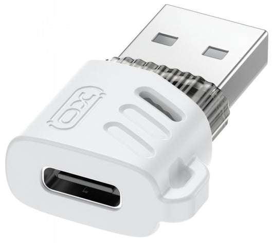 USB-C til USB-A Data- og Ladeadapter XO Design NB256D, Hvit
