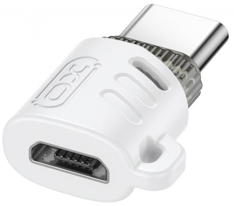 Adapter for Data og Lading microUSB - USB-C XO Design NB256G, Hvit