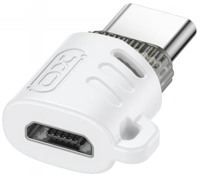 Adapter for Data og Lading microUSB - USB-C XO Design NB256G, Hvit