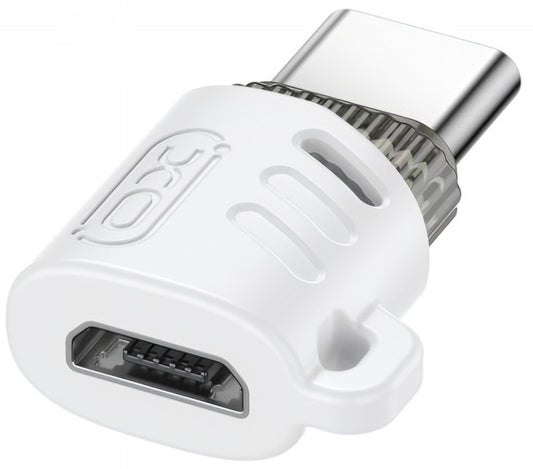 Adapter for Data og Lading microUSB - USB-C XO Design NB256G, Hvit