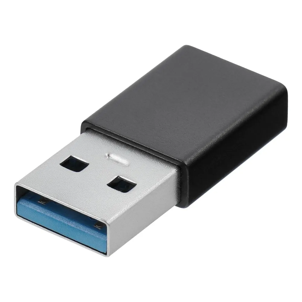 USB-C til USB-A Data- og Ladeadapter Blue Star, Svart