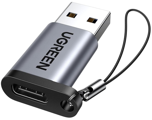 USB-C til USB-A data- og ladeadapter UGREEN US276, Grå