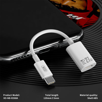 Adapter for Data og Lading USB-C - Lightning XO Design NB-R268A, Hvit