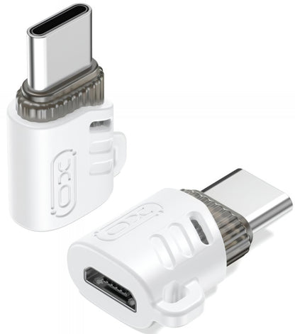 Adapter for Data og Lading microUSB - USB-C XO Design NB256G, Hvit