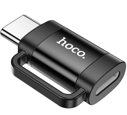 Lightning - USB-C Data og Ladeadapter HOCO UA31E, Svart