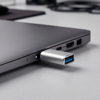 USB-C til USB-A data- og ladeadapter Blue Star, hvit
