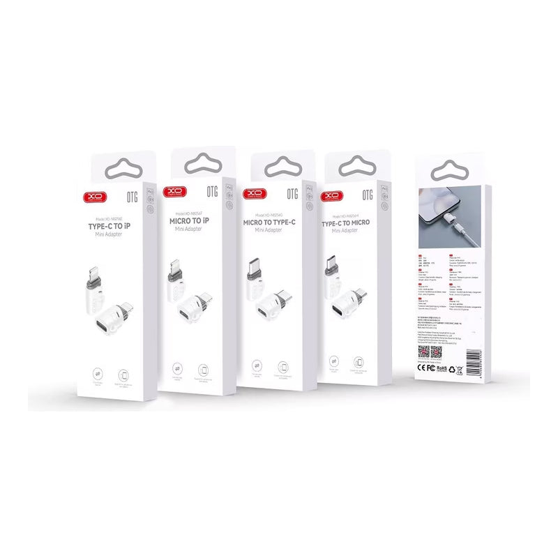 Adapter for Data og Lading microUSB - USB-C XO Design NB256G, Hvit