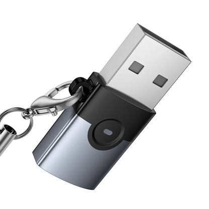 USB-C til USB-A data- og ladeadapter HOCO UA46B, grå