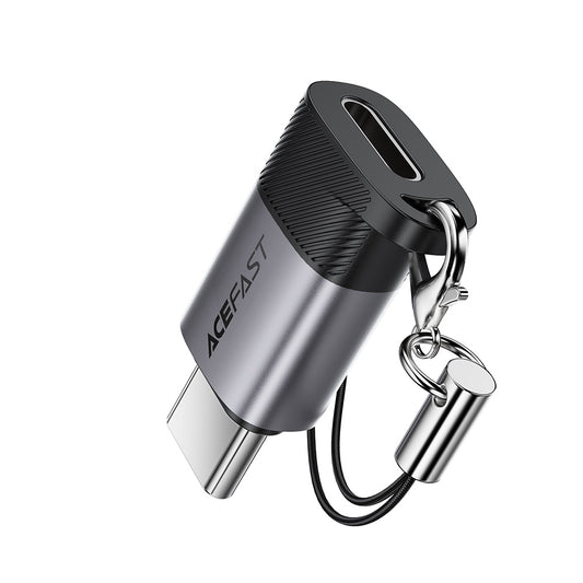 Adapter for Data og Lading Lightning - USB-C Acefast J19, Grå