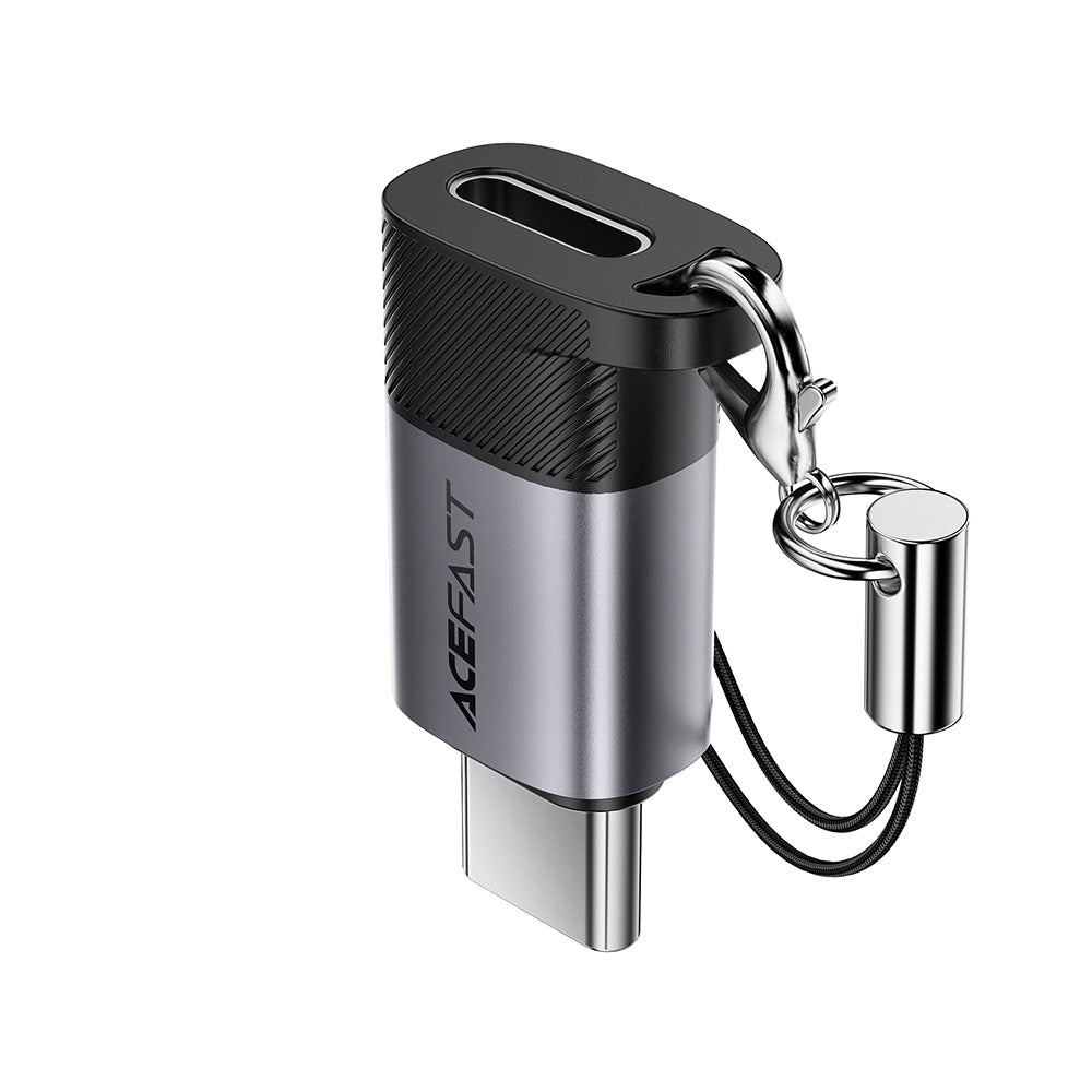 Adapter for Data og Lading Lightning - USB-C Acefast J19, Grå