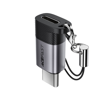 Adapter for Data og Lading Lightning - USB-C Acefast J19, Grå