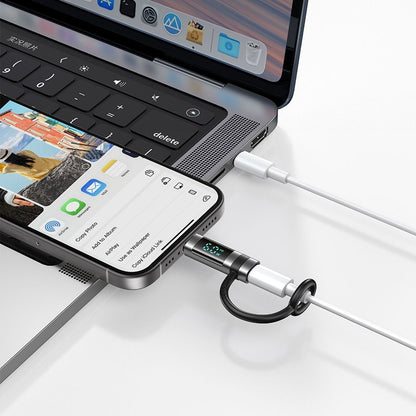 Adapter for Data og Lading Lightning - USB-C McDodo OT-0180 Pigeon Display, Svart