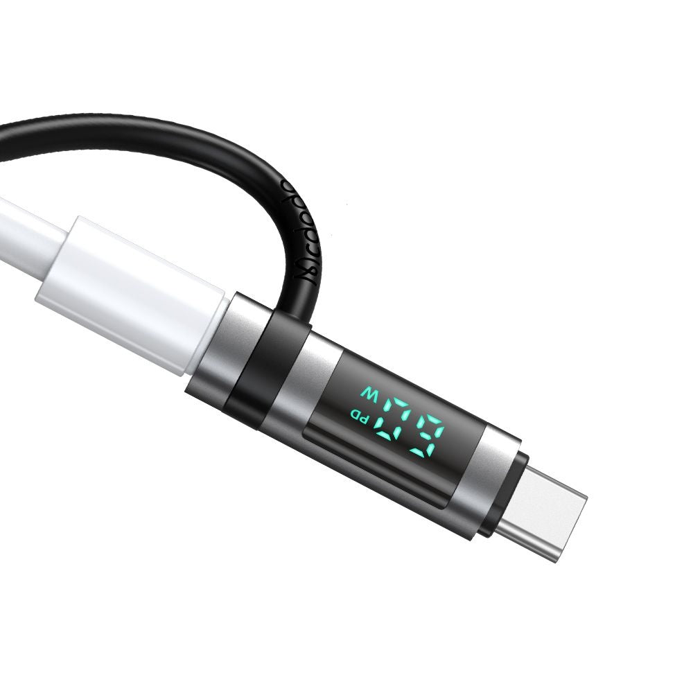 Adapter for Data og Lading Lightning - USB-C McDodo OT-0180 Pigeon Display, Svart