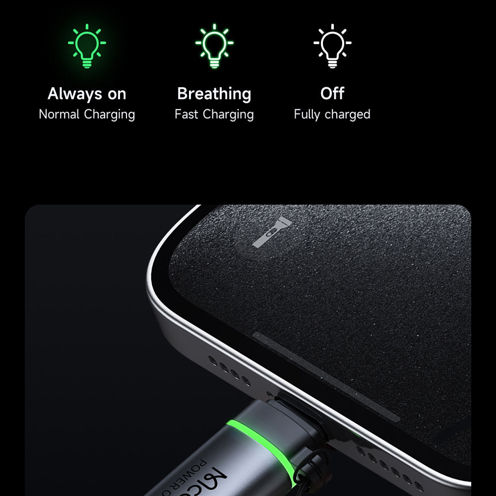 Adapter for Data and Charging Lightning - USB-C McDodo OT-6010 Power Off, Svart