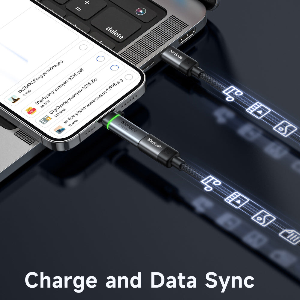 Adapter for Data and Charging Lightning - USB-C McDodo OT-6010 Power Off, Svart
