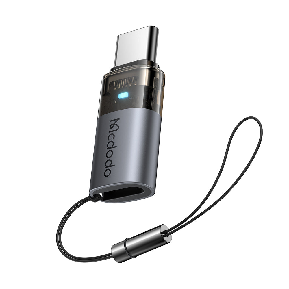 Adapter for Data og Lading Lightning - USB-C McDodo OT-7610, Svart