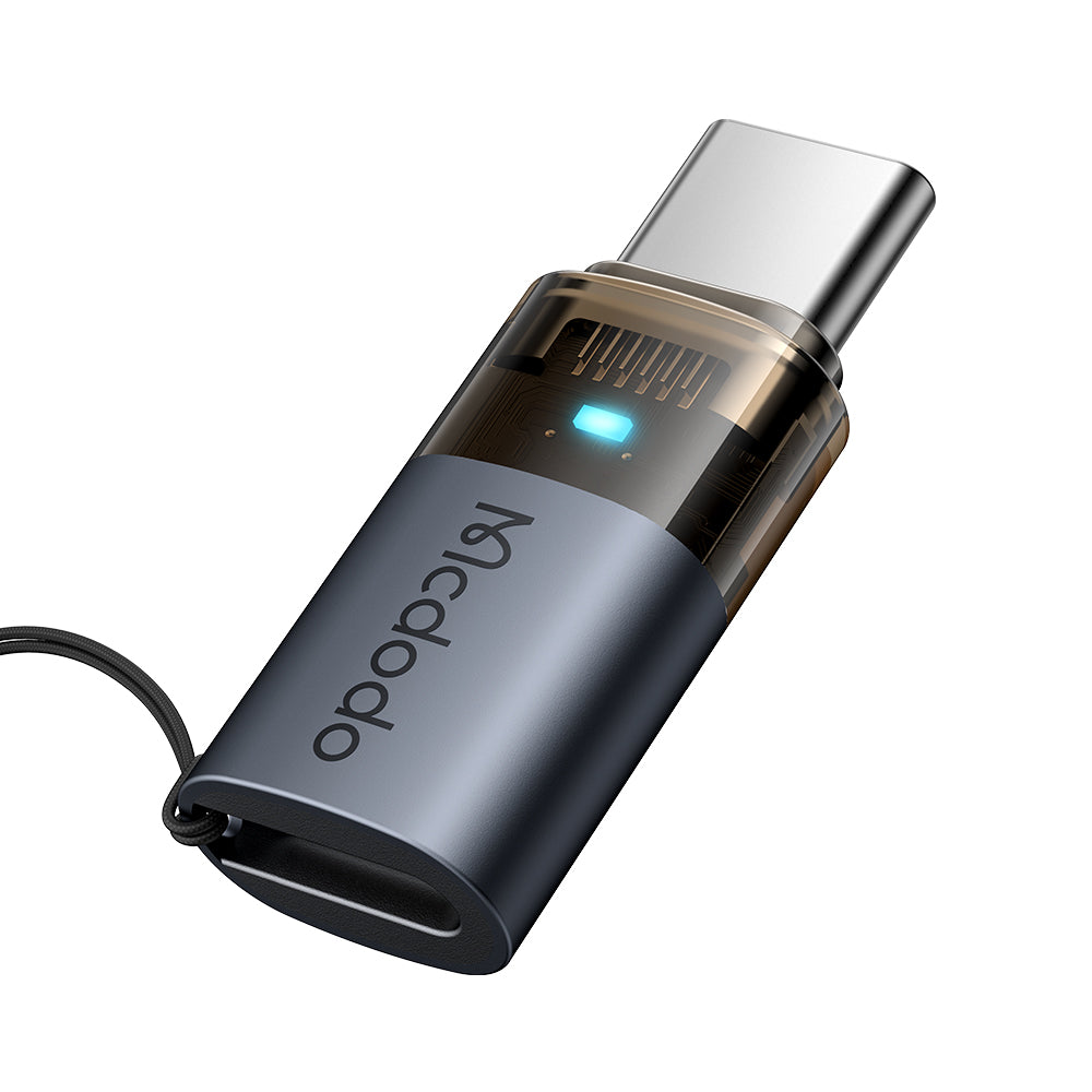 Adapter for Data og Lading Lightning - USB-C McDodo OT-7610, Svart