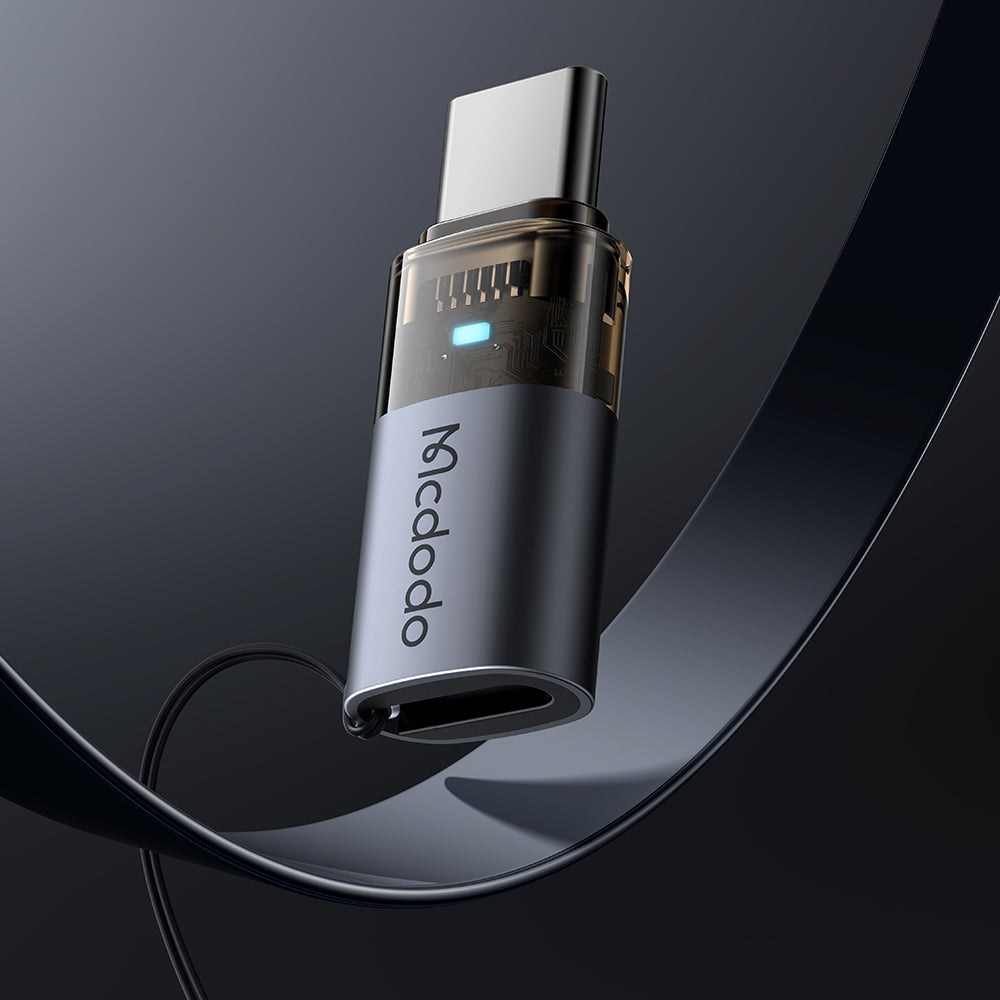 Adapter for Data og Lading Lightning - USB-C McDodo OT-7610, Svart