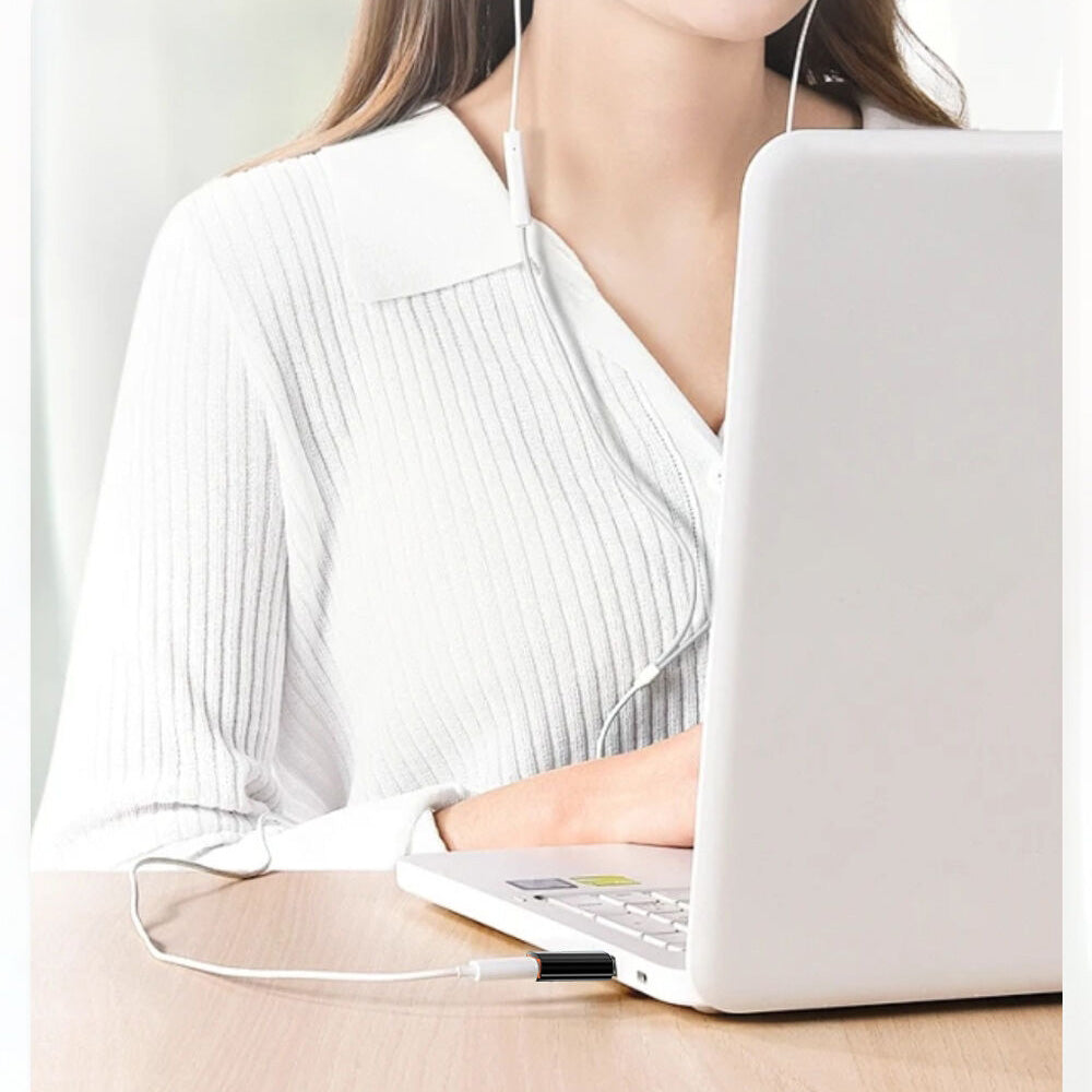 USB-C - USB-A Data- og Ladeadapter Techsuit A5 HyperPort, Svart Oransje