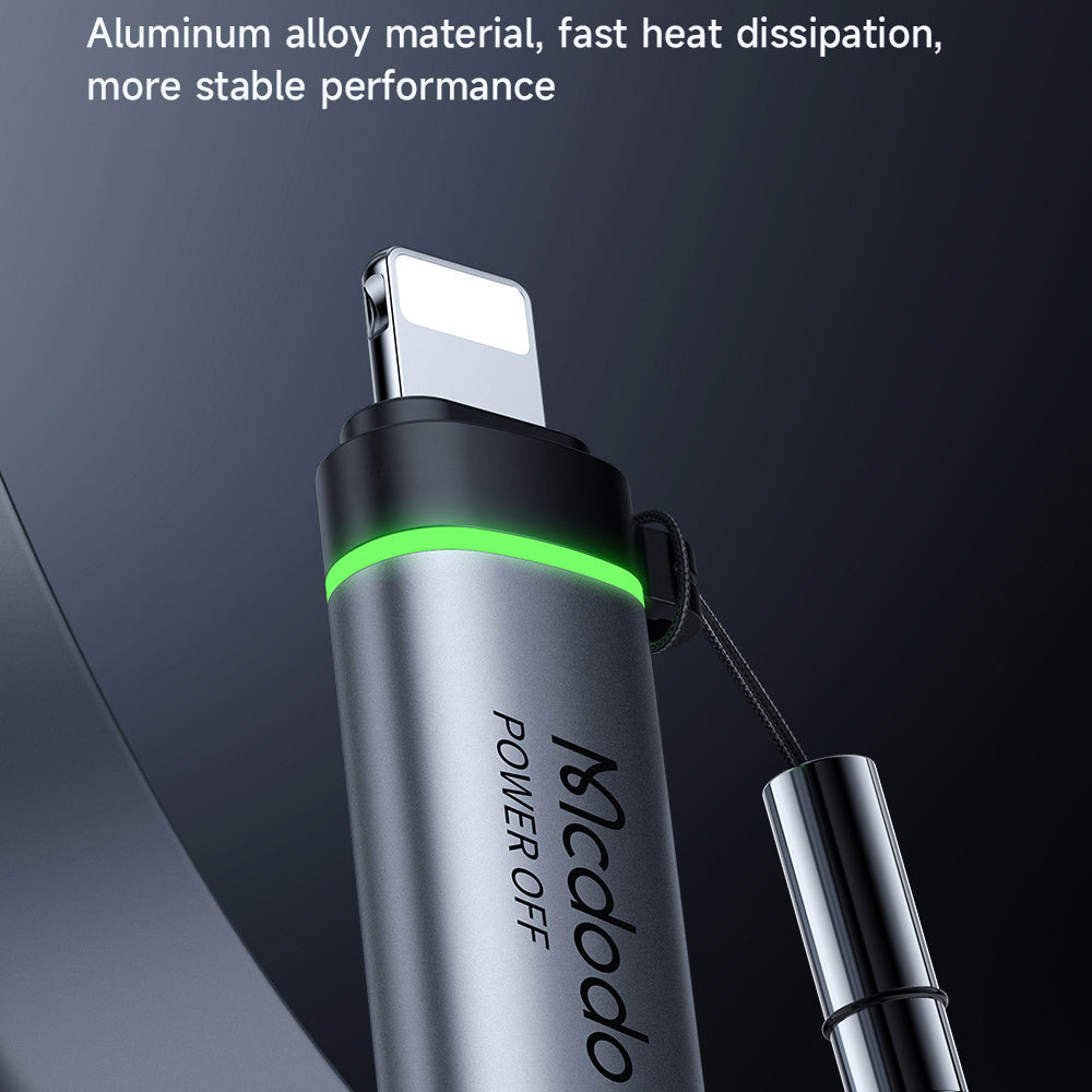Adapter for Data and Charging USB-C - Lightning McDodo OT-2590 Power Off, Svart