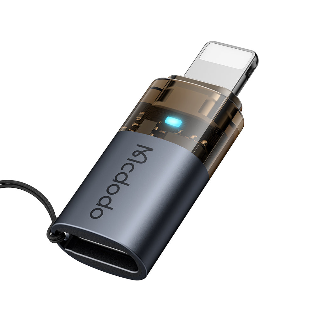 USB-C - Lightning McDodo OT-7630 Data- og Ladeadapter, Svart