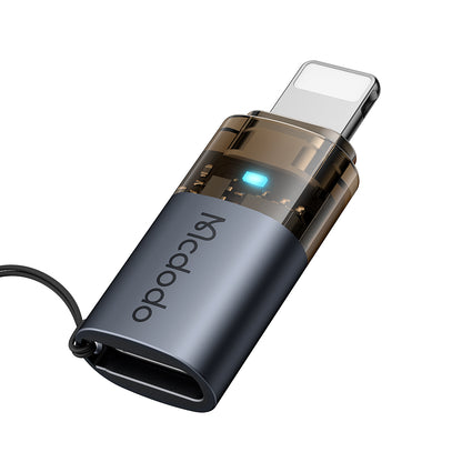 USB-C - Lightning McDodo OT-7630 Data- og Ladeadapter, Svart