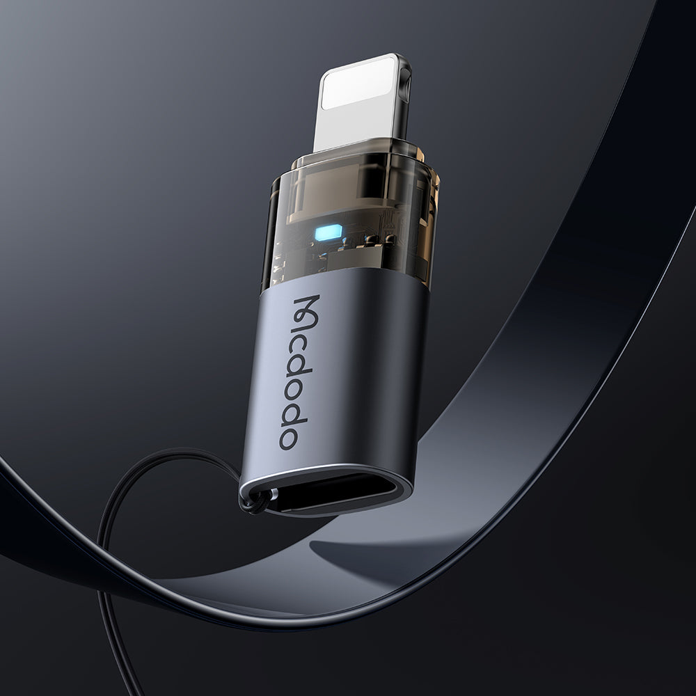 USB-C - Lightning McDodo OT-7630 Data- og Ladeadapter, Svart