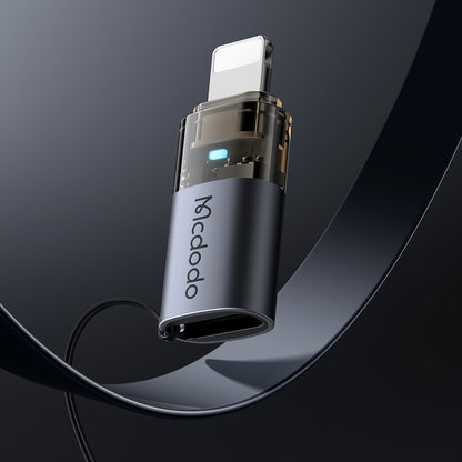 USB-C - Lightning McDodo OT-7630 Data- og Ladeadapter, Svart