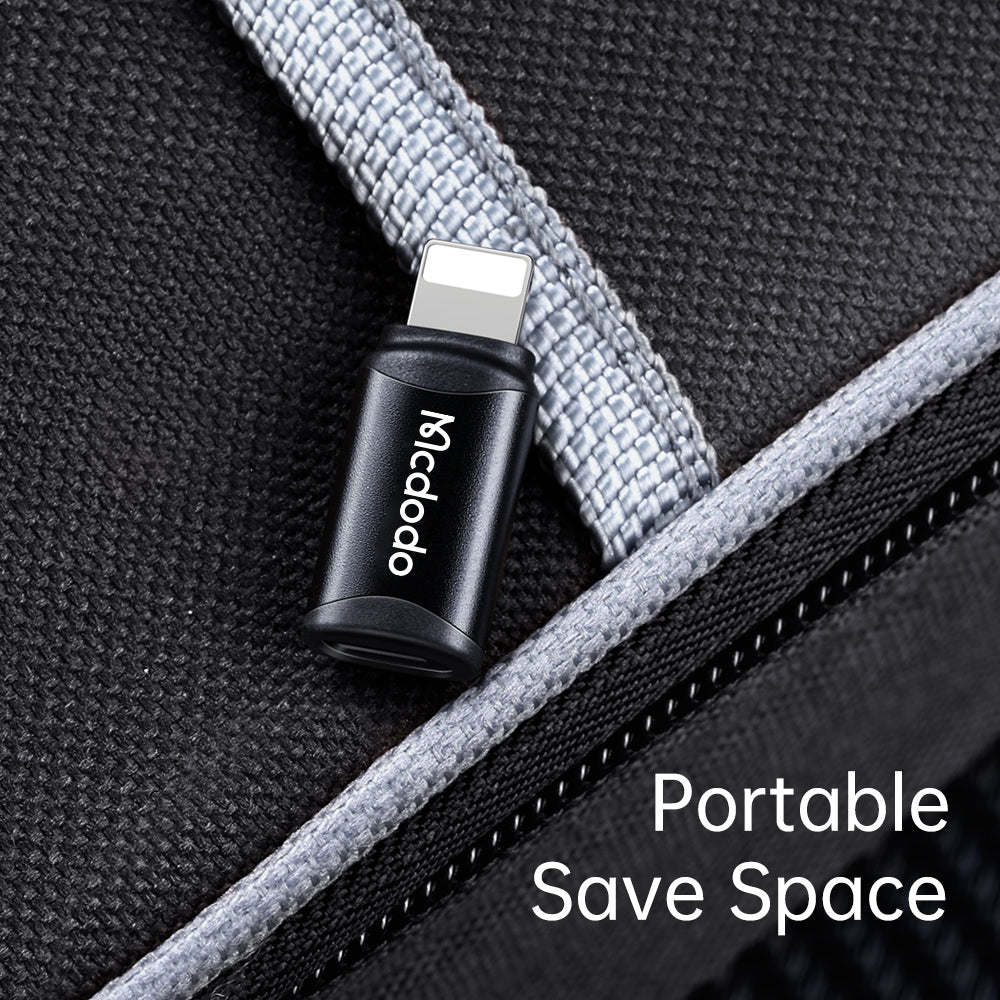 Adapter for Data og Lading USB-C - Lightning McDodo OT-7680, Svart