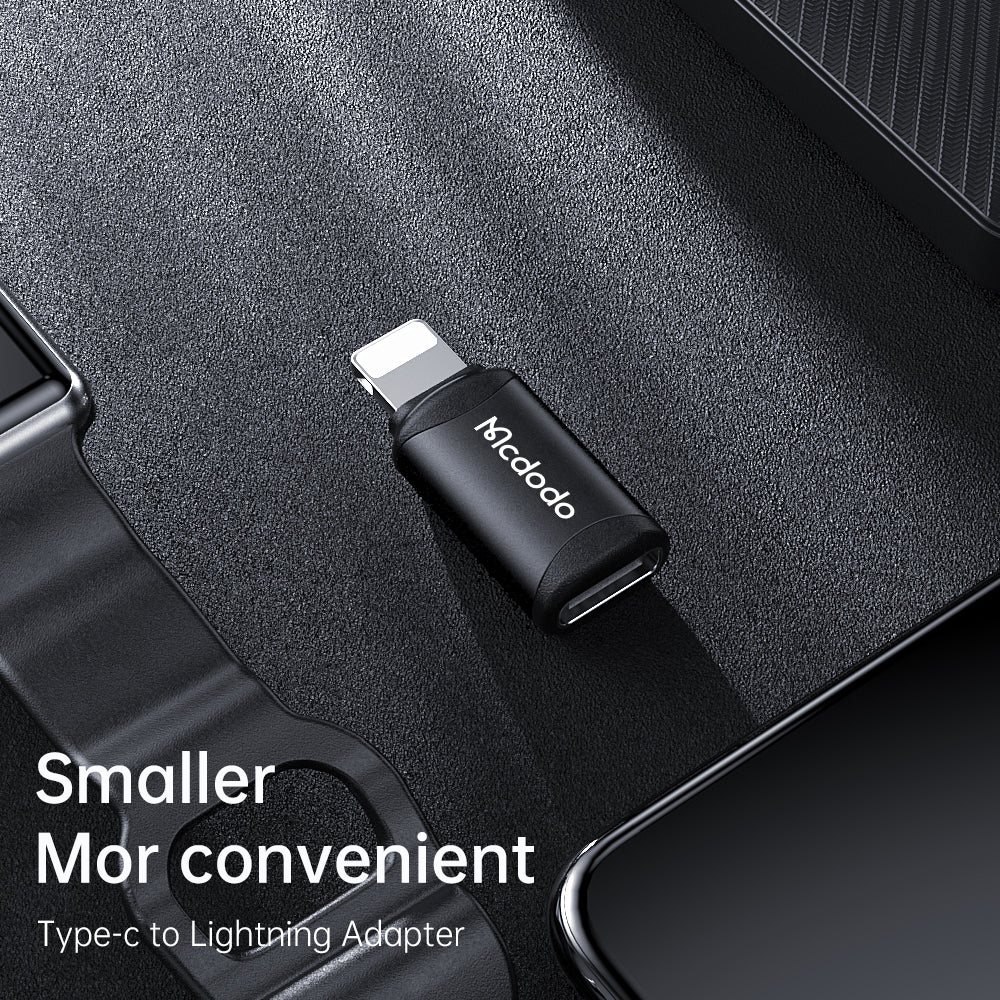 Adapter for Data og Lading USB-C - Lightning McDodo OT-7680, Svart
