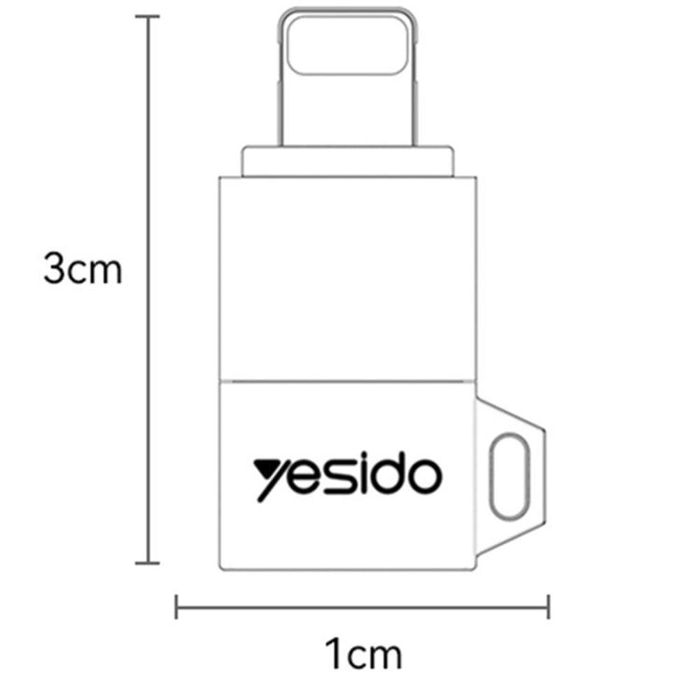USB-C - Lightning Data- og Ladeadapter Yesido GS27, Grå
