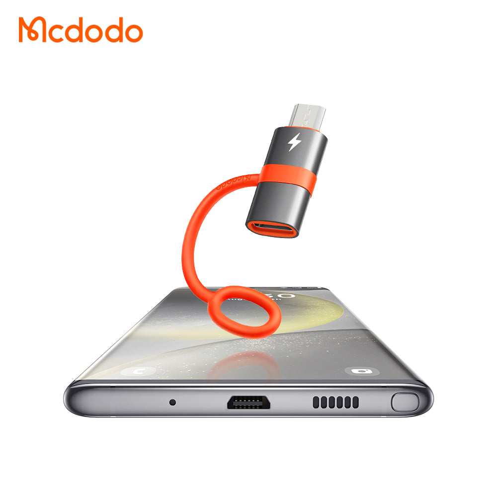 Adapter for Data og Lading USB-C - microUSB McDodo OT-3820, Grå