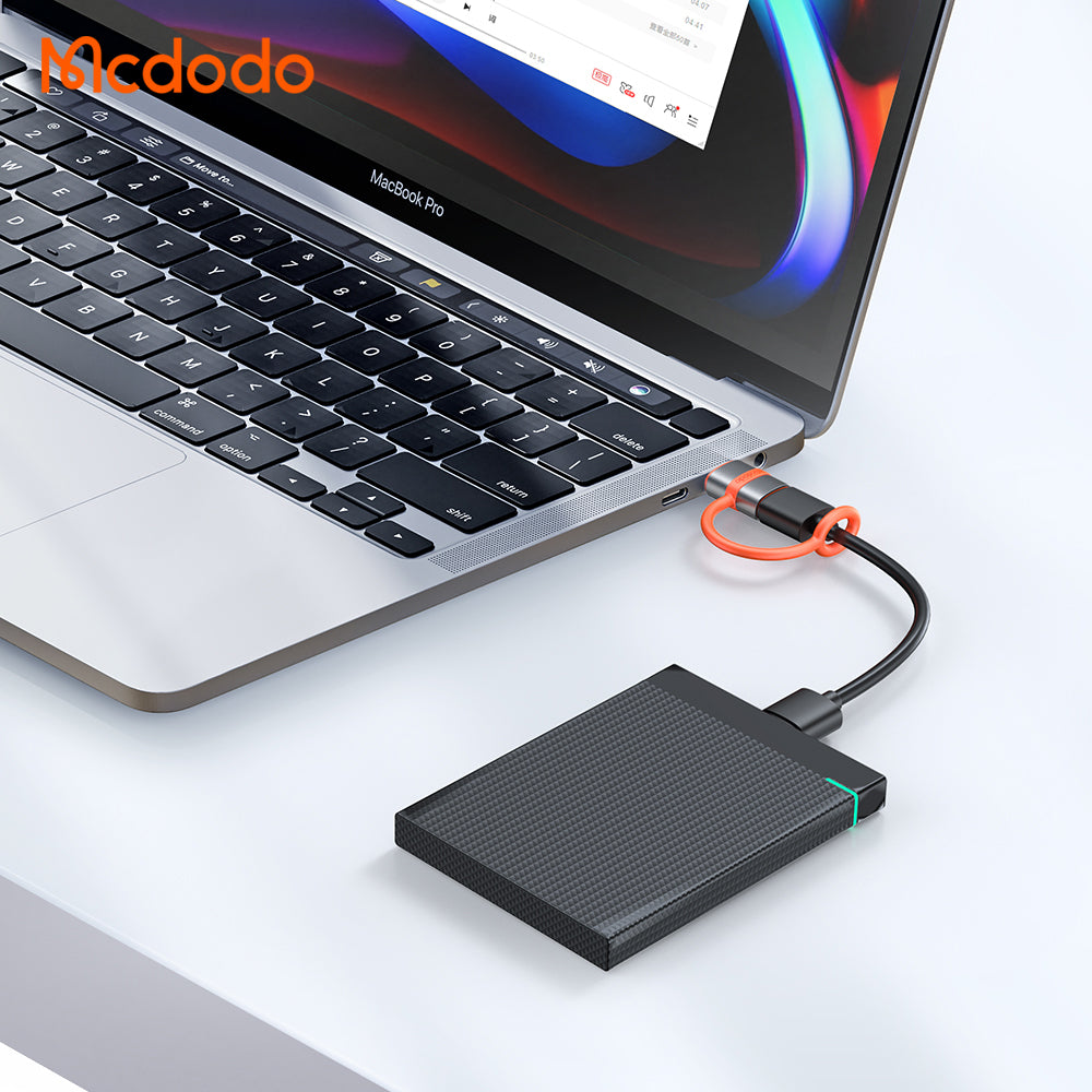 Adapter for Data og Lading USB-C - USB-A McDodo OT-3800, Grå
