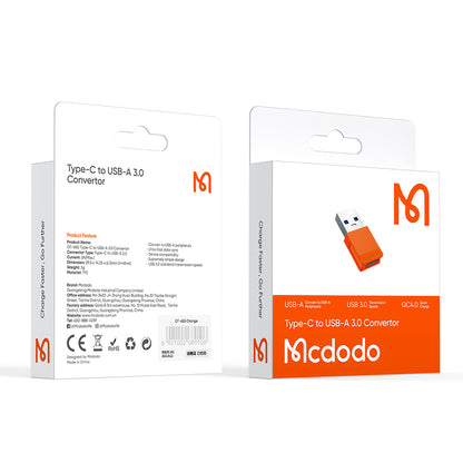 USB-C - USB-A Data og Ladeadapter McDodo OT-6550, Oransje