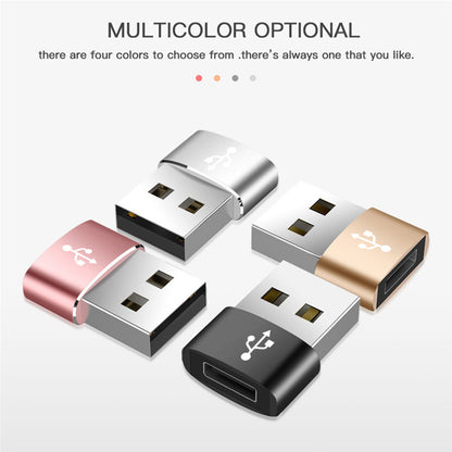 USB-C - USB-A Techsuit Data- og Ladeadapter, Svart