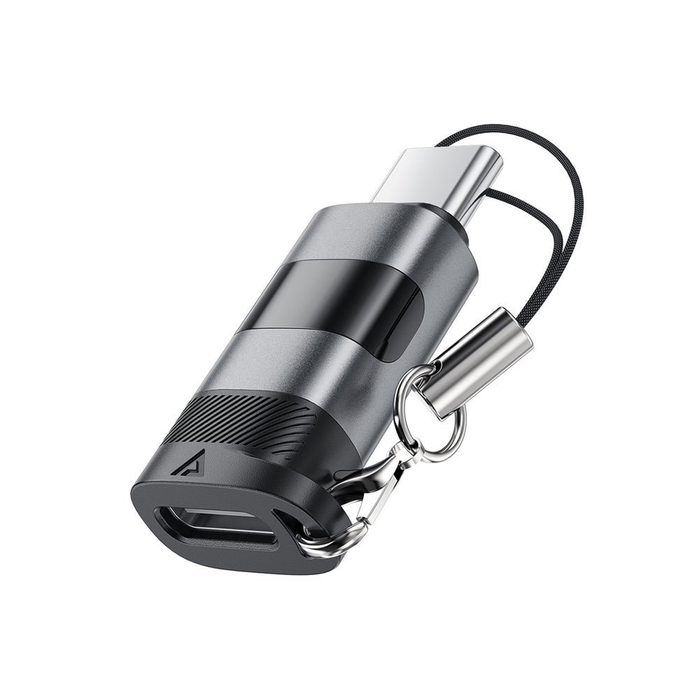 USB-C data- og ladeadapter - USB-C Acefast J9 Display, Grå