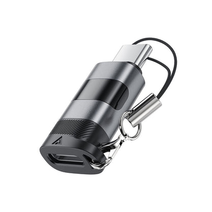 USB-C data- og ladeadapter - USB-C Acefast J9 Display, Grå