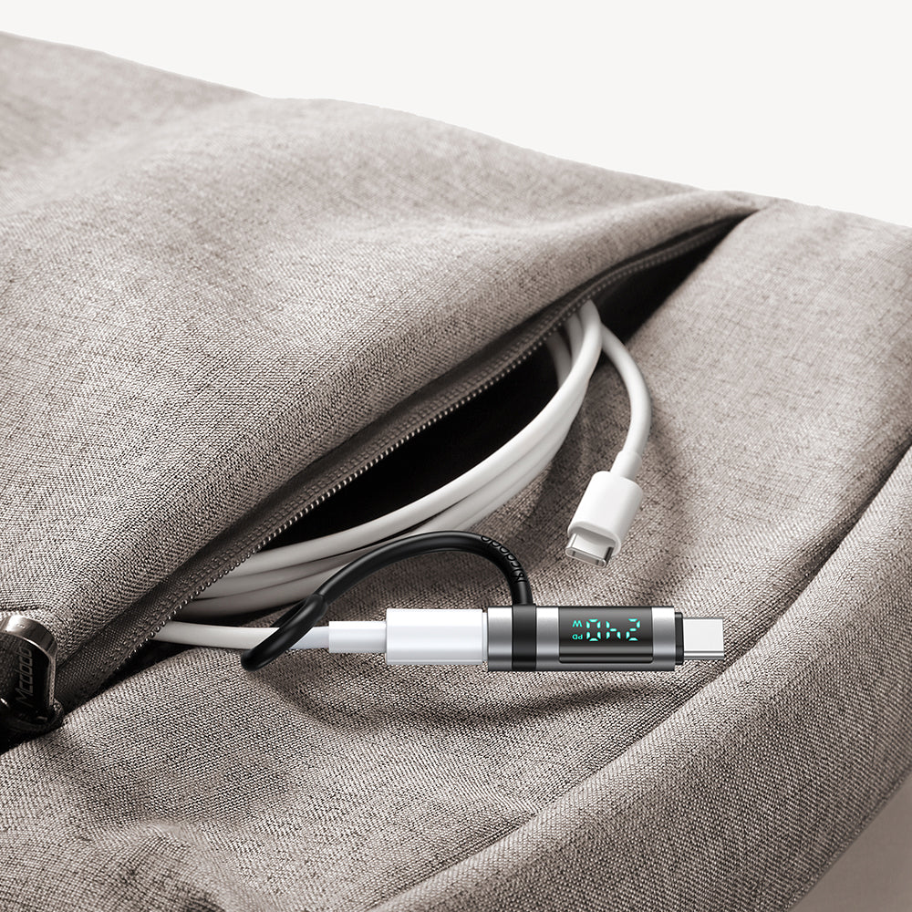 USB-C Data og Ladeadapter - USB-C McDodo OT-2620 Pigeon Display, Svart