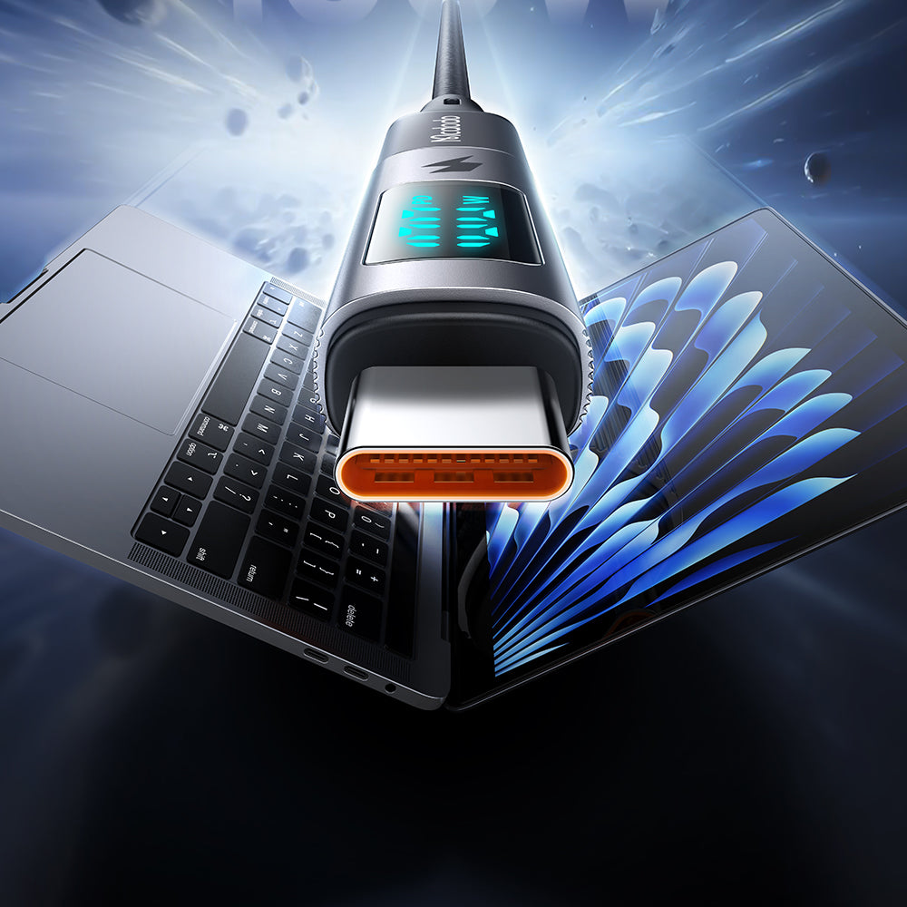 USB-C Data- og Ladeadapter - USB-C McDodo OT-6090 Wales Display, Svart