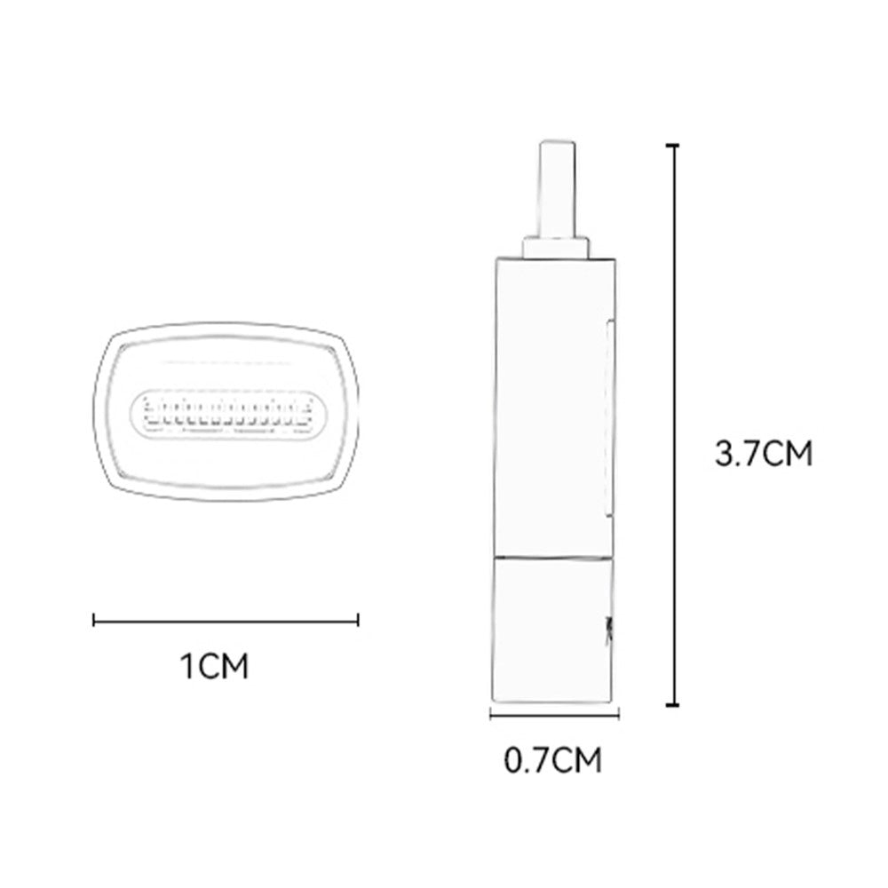 USB-C data- og ladeadapter - USB-C Yesido GS24 Display, Grå