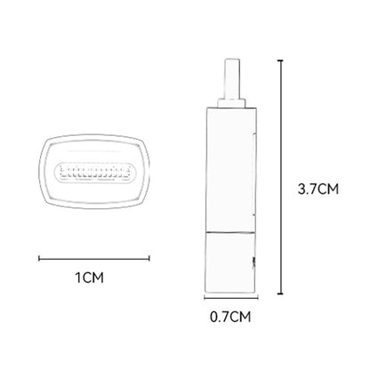 USB-C data- og ladeadapter - USB-C Yesido GS24 Display, Grå