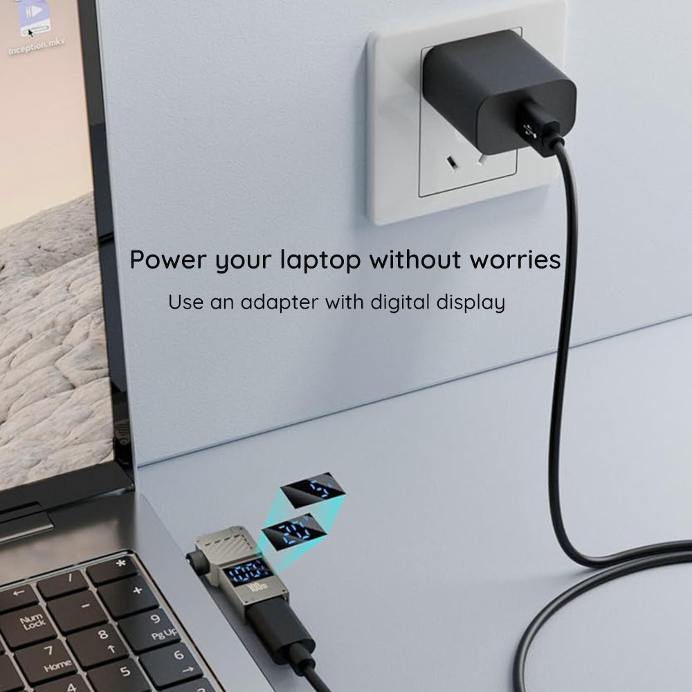 Techsuit LaptopPlugX A22 ladeadapter, DC - USB-C, Grå