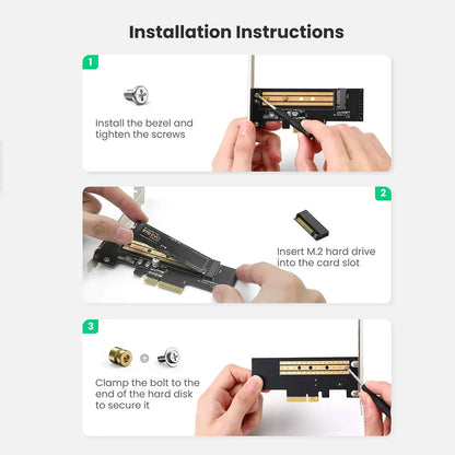 SSD-grensesnittadapter UGREEN CM302 (70503), NVMe M.2 - PCIe 3.0 X4