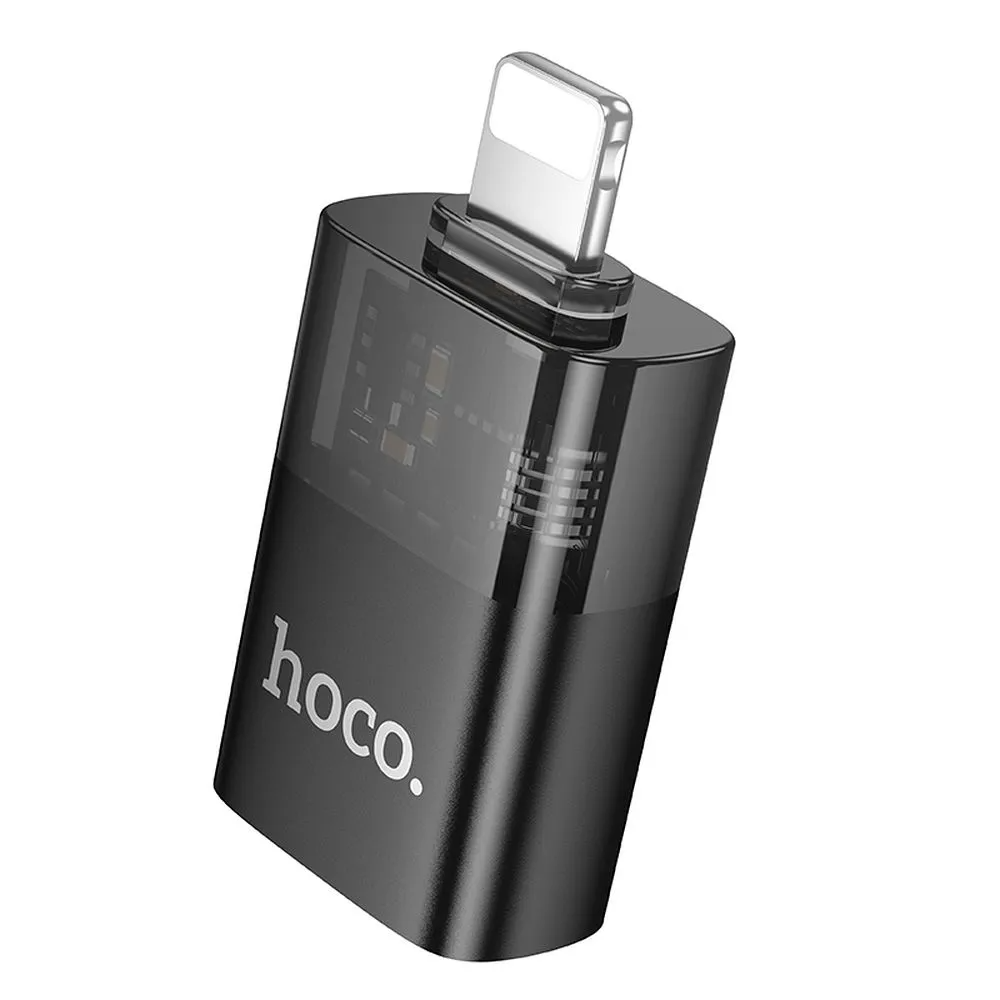 OTG Lightning-adapter - USB-A HOCO UA36, Svart