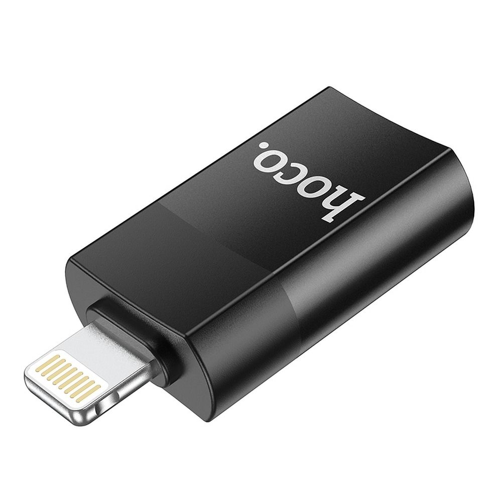 OTG Lightning - USB-A HOCO UA17 adapter, Svart